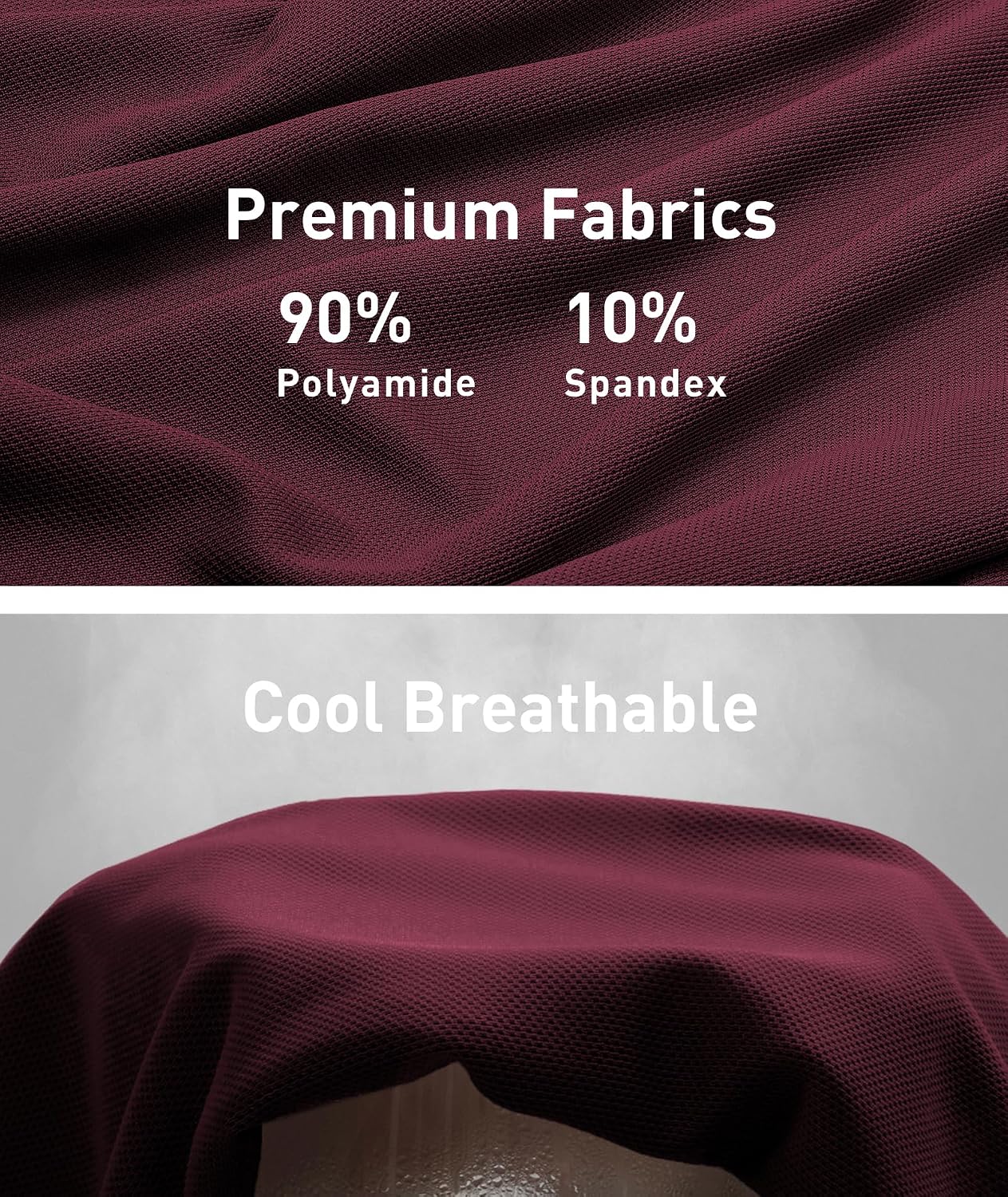 Men's Performance Polo Shirts, Moisture Wicking Lightweight Athletic Golf Shirt for Summer with Pocket