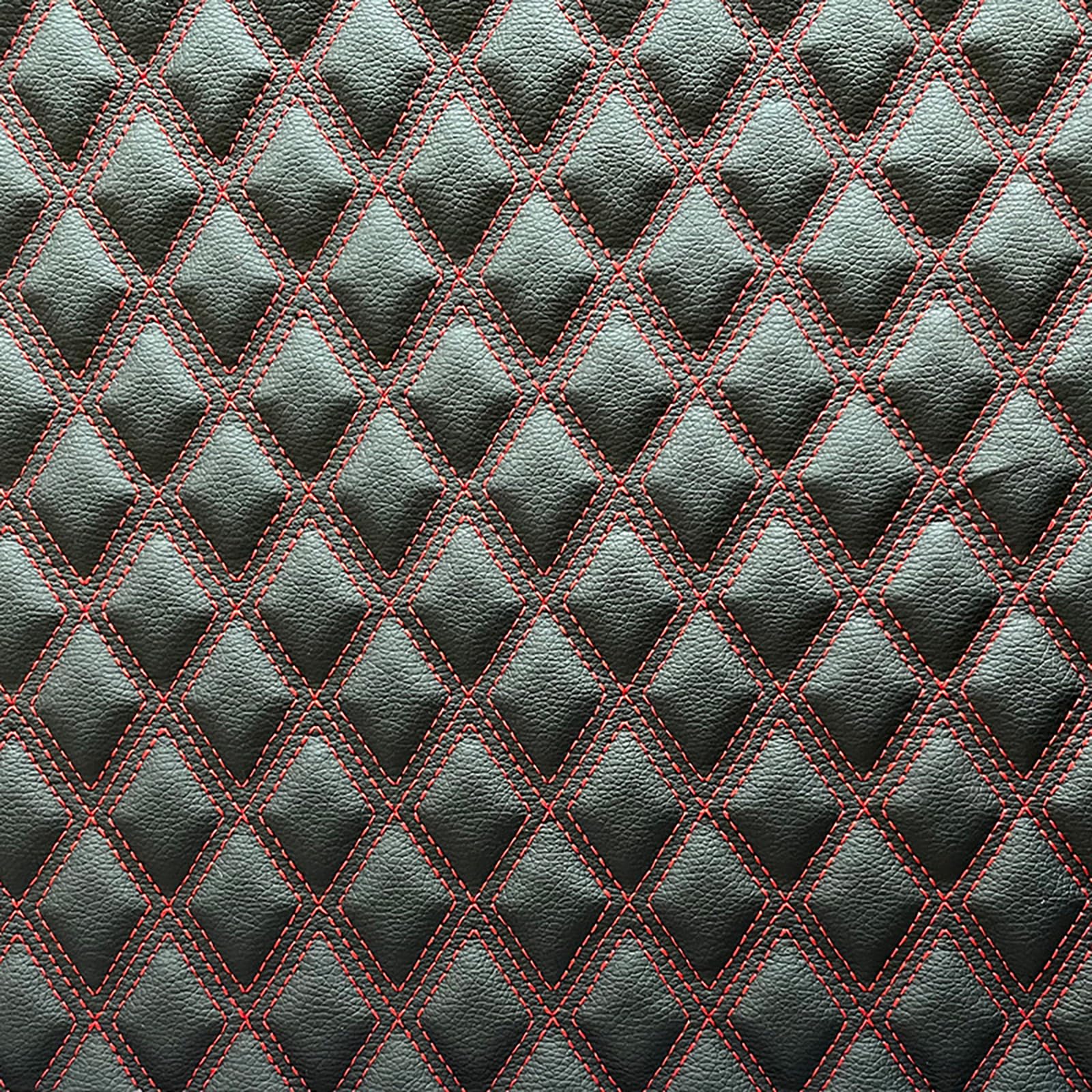 Pikowana pianka winylowa, sztuczna skóra, gruba pianka, diament, do motoryzacji, podsufitki, tapicerki mebli, projektów DIY, zagłówka, dekoracja domu, wymiary: 20 x 1,55 m, kolor: czarny)