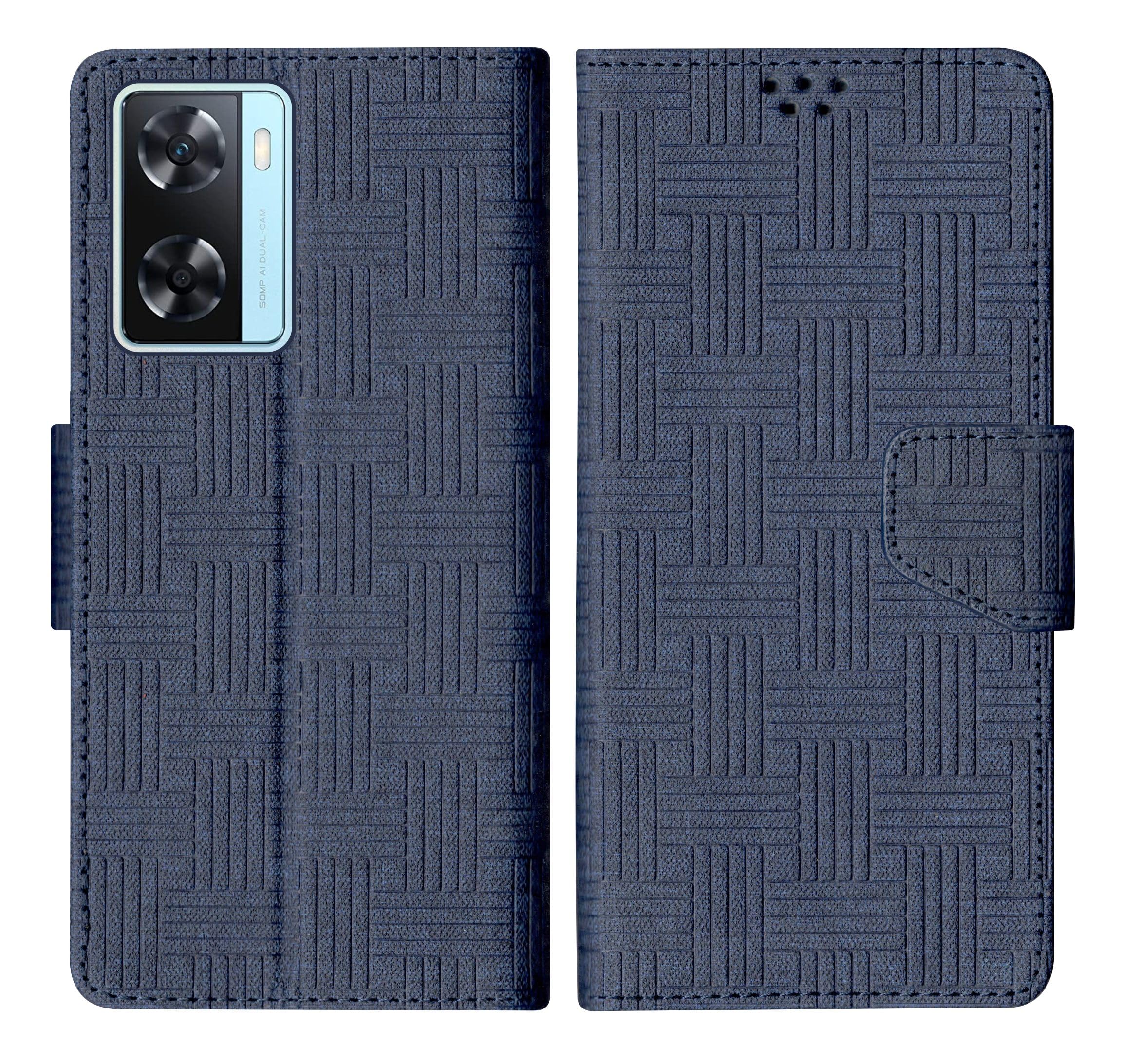 SBMS Flip Cover for Oppo A77 / A77s / A57 4G 2022 Back Cover Case with Magnatic Closure | Inbuilt Stand | Card & Money Pocket (Mat Blue) (B0C8P3D1VV) Amazon Price History, Amazon Price Tracker