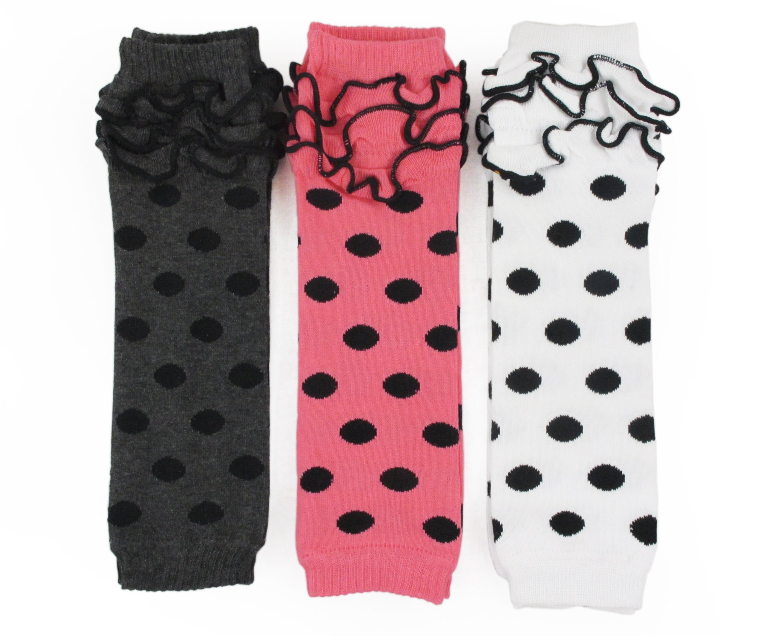 Baby Leg Warmers: Baby Child Toddler Infant Girl Leg Warmers Long Socks Leggings Polka Dot (Charcoal Gray)