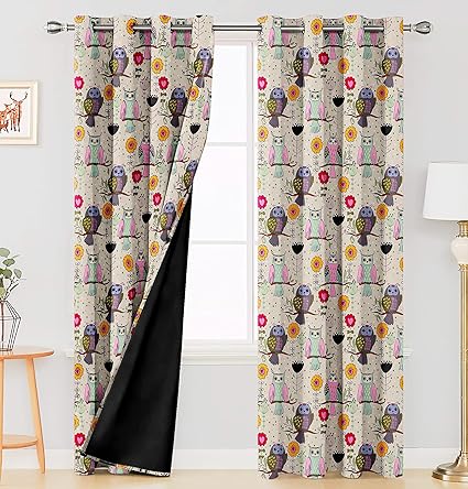 Ultimate Trends Premium Polyester Digital Printed Fancy Kids Room 90% Room Darkening Curtains for Door, 8 feet, Pack of 2 Piece ,Stone Grey, (UTCR-1439_BC_C)