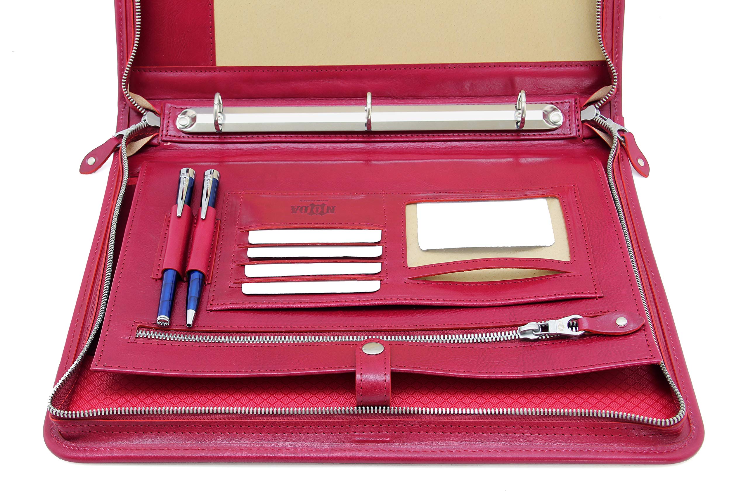 Noda Executive Leather Padfolio 3 raccoglitore ad anelli Professiona