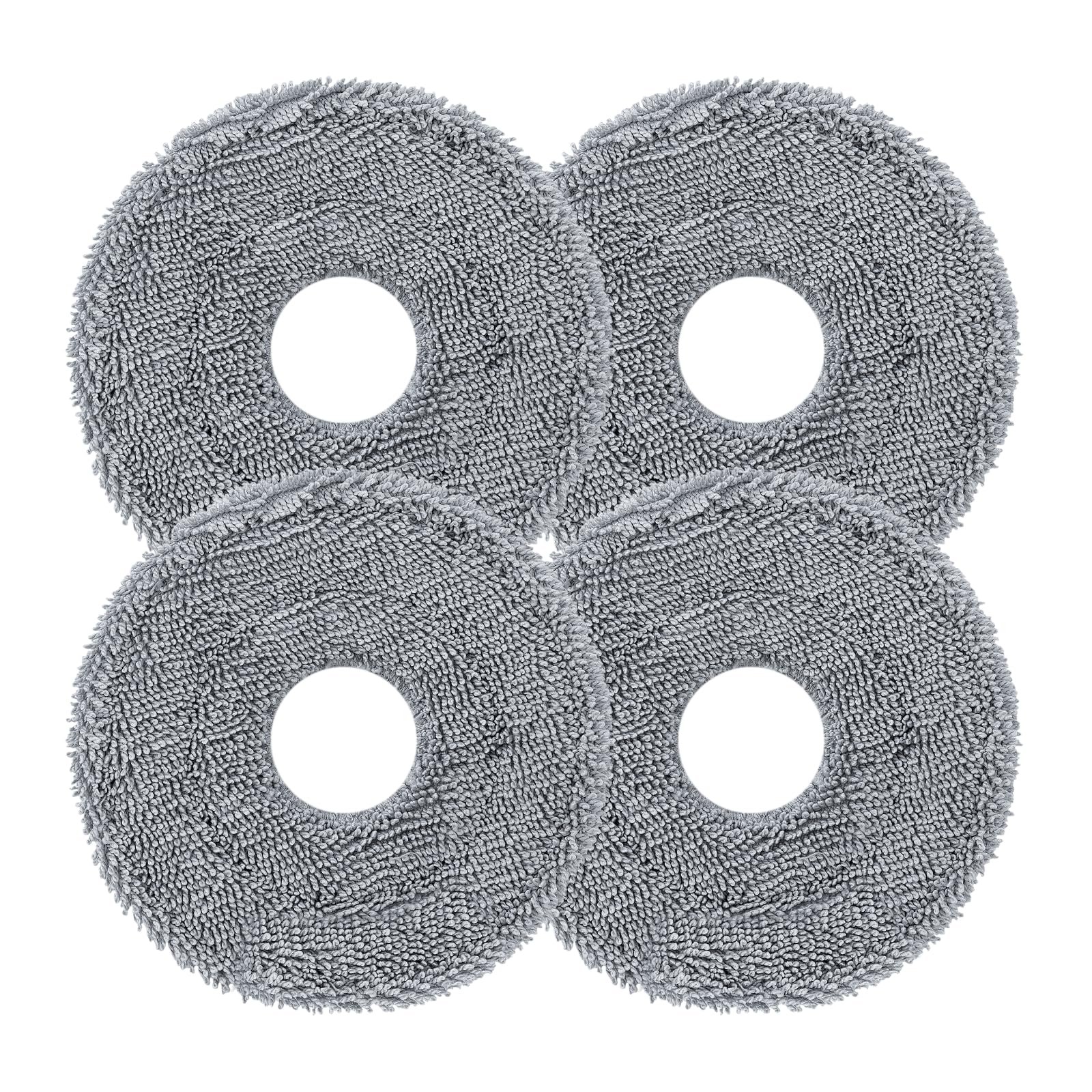 Roborock 4-Pack Replacement Mop Pads for Saros 20, Qrevo Edge 2, Saros 10R, Qrevo Edge 3 Pro, Qrevo 2 Pro, Qrevo CurvX, Saros Z70, Reusable Mop Pads for Hardwood Tile Marble Carpet