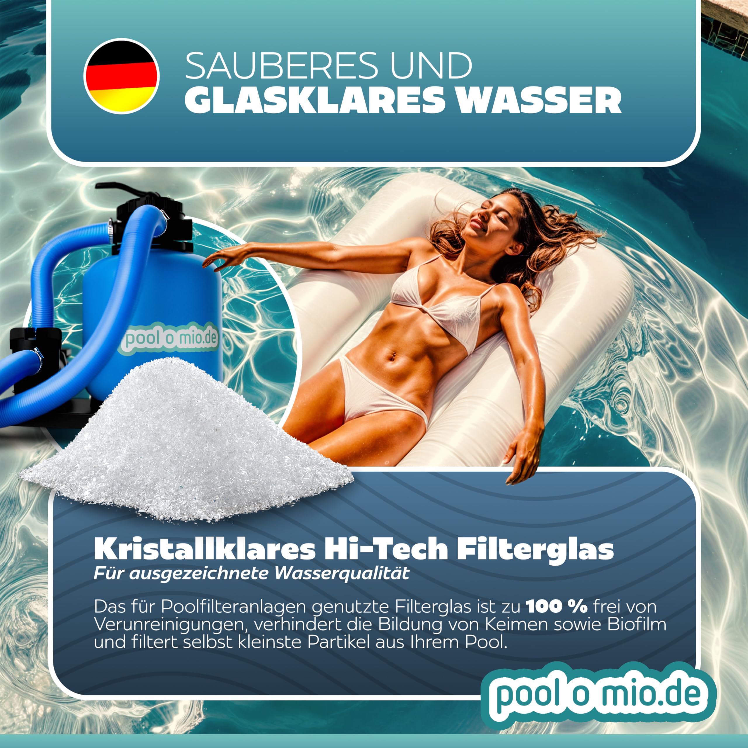 Nature Works Hi Tech Filterglas 20 Kg Voor Zwembaden Zandfilterinstallaties Korrel 0 6 Tot 1 2 Mm Van 100 Puur Glas Milieuvriendelijk Glasfilterzand Alternatief Filterzand 2524697147
