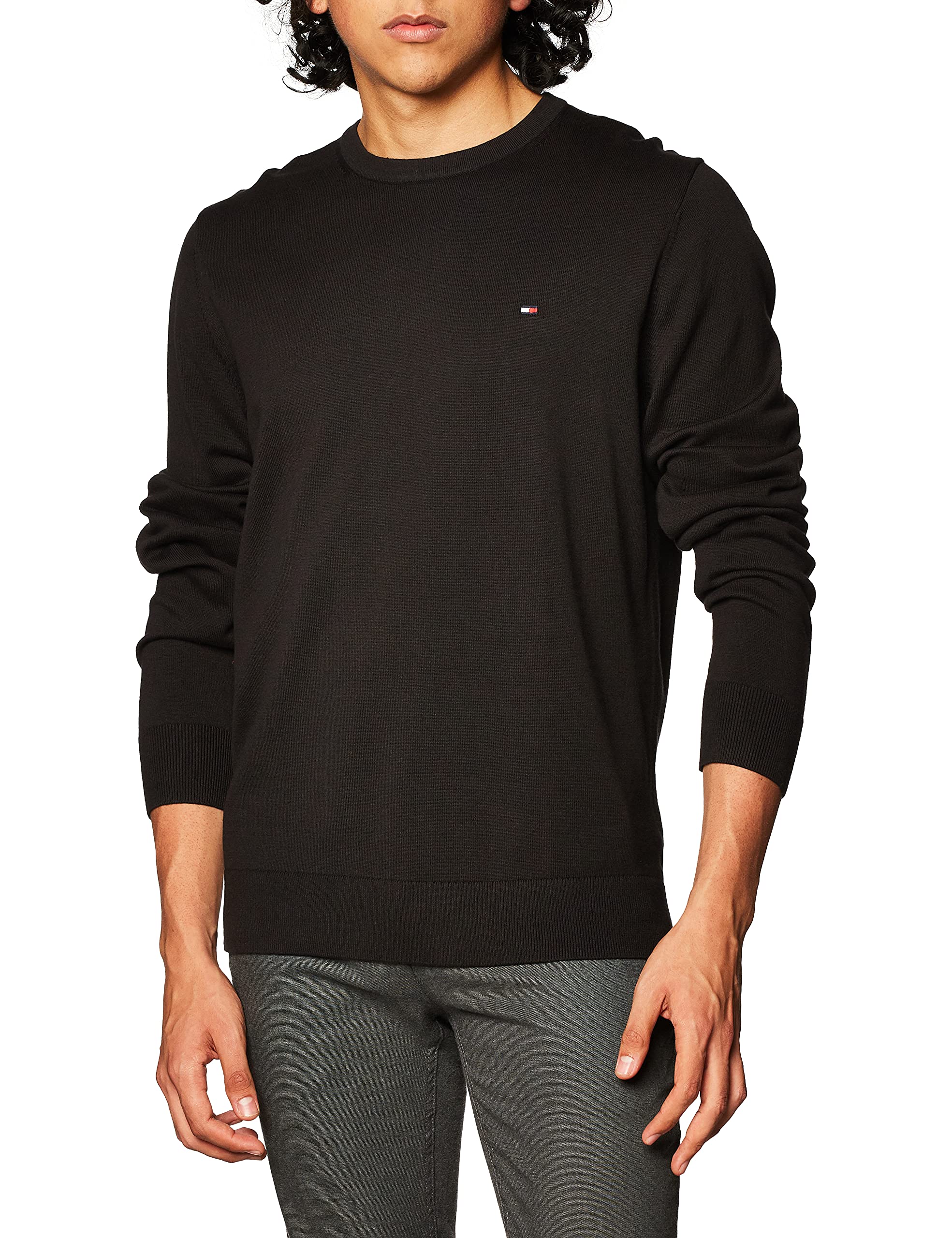 Tommy Hilfiger Jersey Hombre Essential Cotton Crew Neck de Algodón