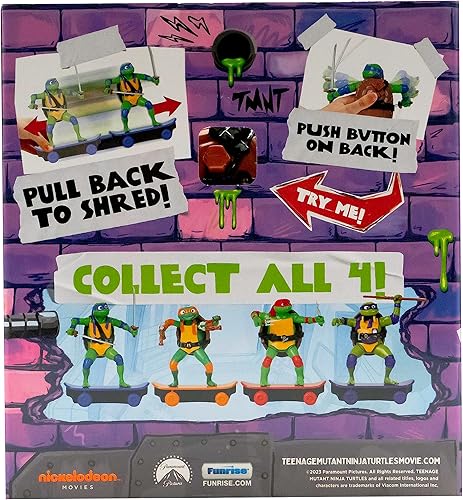 Miniatura 5 de Teenage Mutant Ninja Turtles Trituradoras de Alcantarilla Leonardo de 5", Edición de Película, Edades 3+, Conjuntos de Juego de Figuras de Juguete