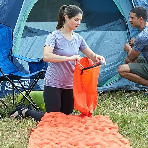 Miniatura 6 de Coleman Kompact - Colchoneta inflable para campamento con válvula de aire integrada y bolsa de transporte incluida, no necesita bomba, parte