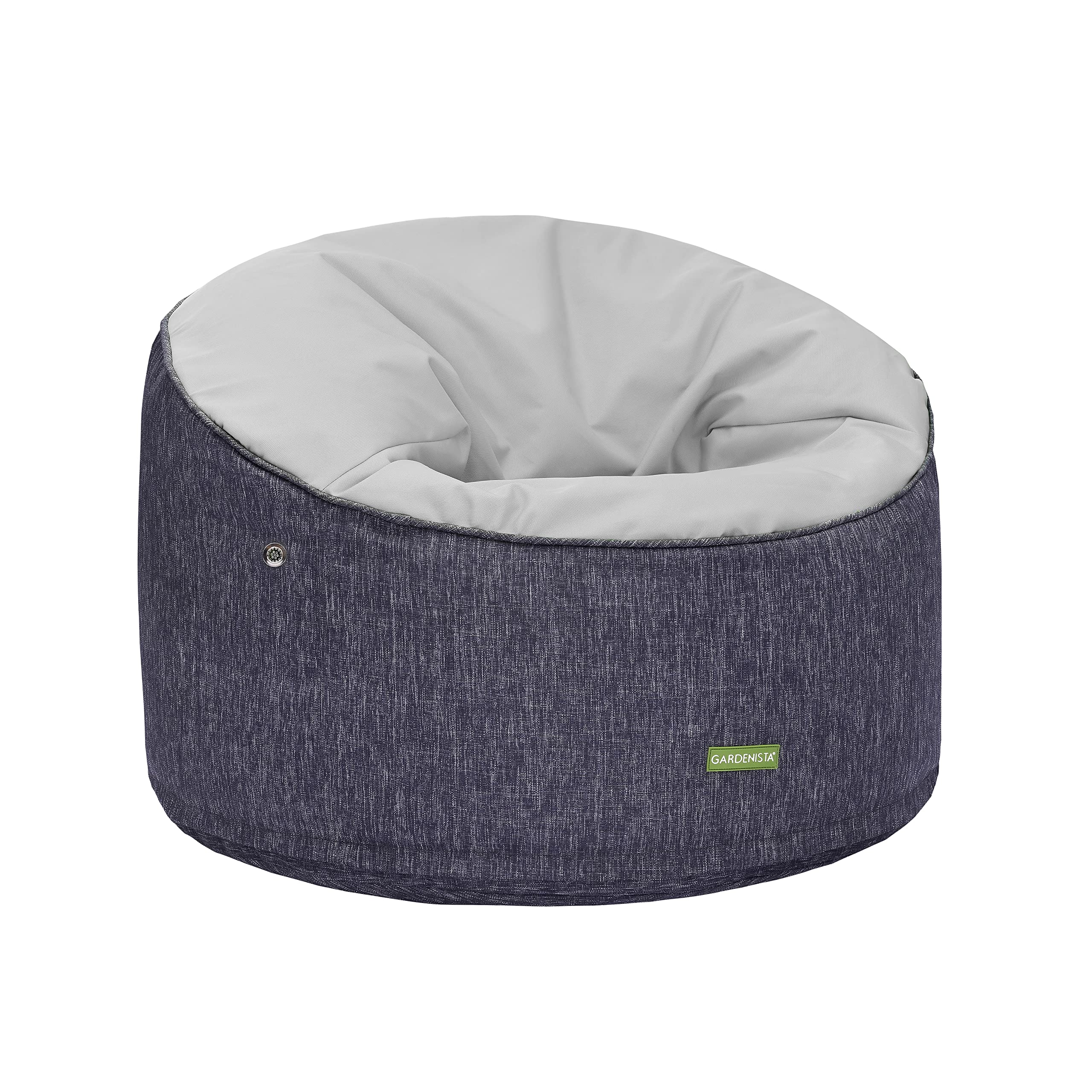 Gardenista Pouf Rotondo 60x90cm, Interno/Esterno Bean Bag Poltrone per Adulti, Resistente all'acqua Pouffe a Sacco con Riempimento Perle EPS, Pouf Poltrona Sacco Soggiorno e Giardino (Grigio)