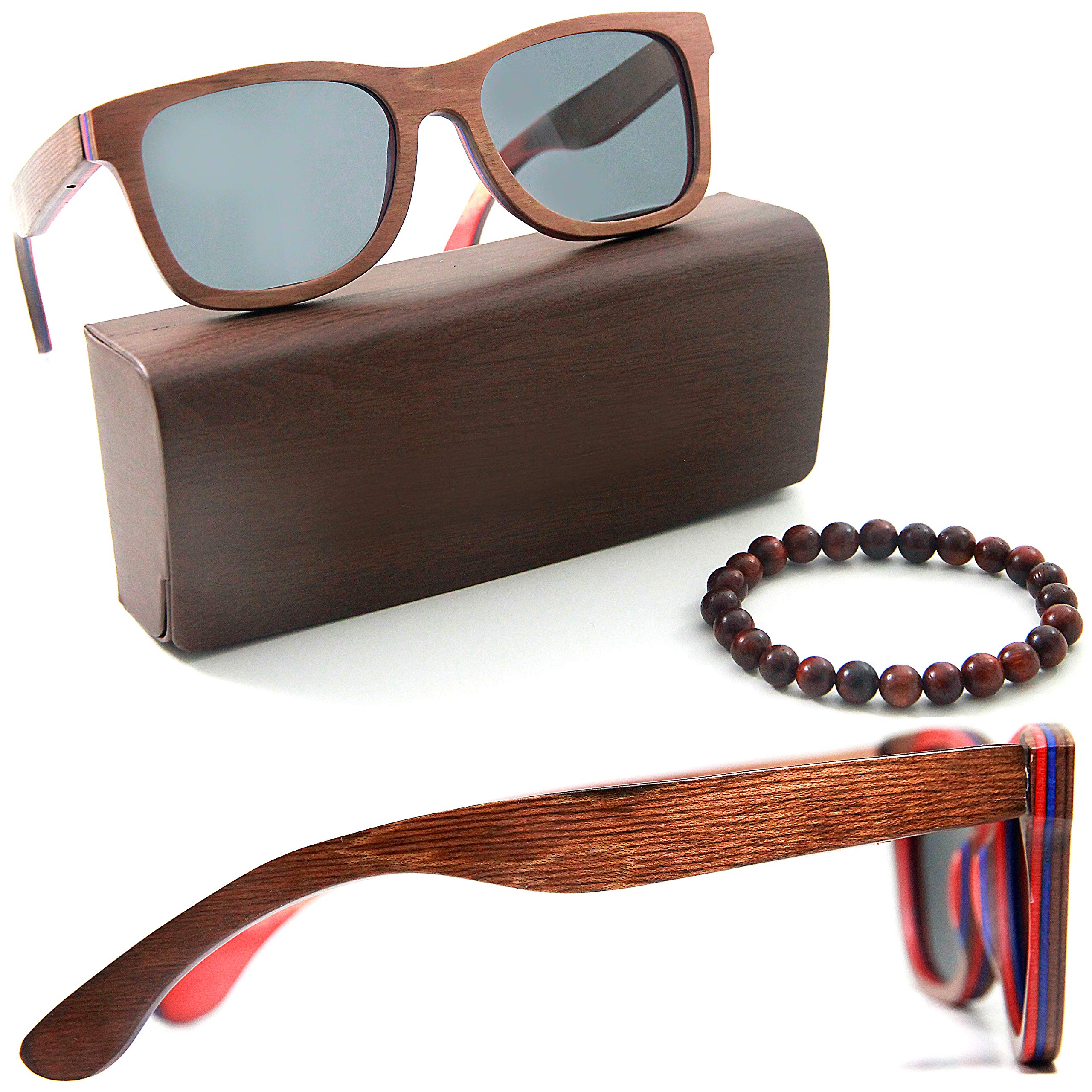 Sonnenbrille aus Holz für Männer und Frauen. Aus 100% Ahornholz