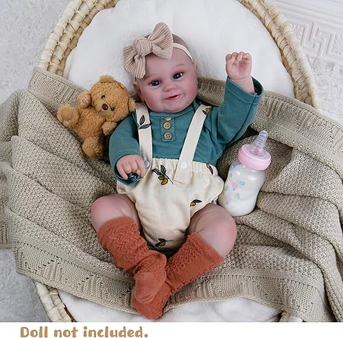 Miniatura 2 de Reborn Baby Dolls Ropa de muñeca de moda para niña, ropa de muñeca de 17 a 22 pulgadas, ropa y accesorios para muñecas de bebé de la vida real