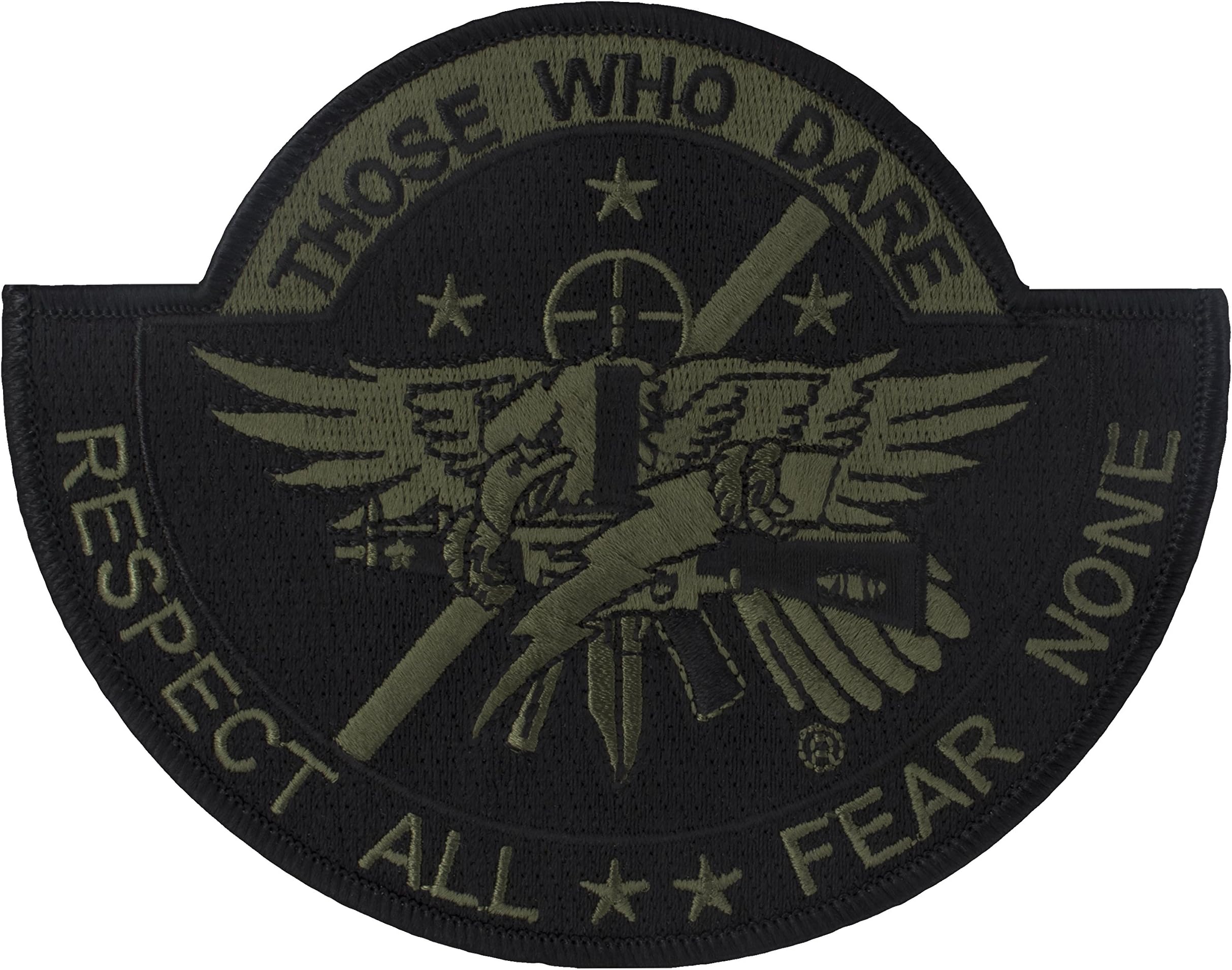 Center Mass SWAT Team - Those Who Dare Patch 5" x 4" Embroidered Patch (OD Subdued) (Sew-on Only)