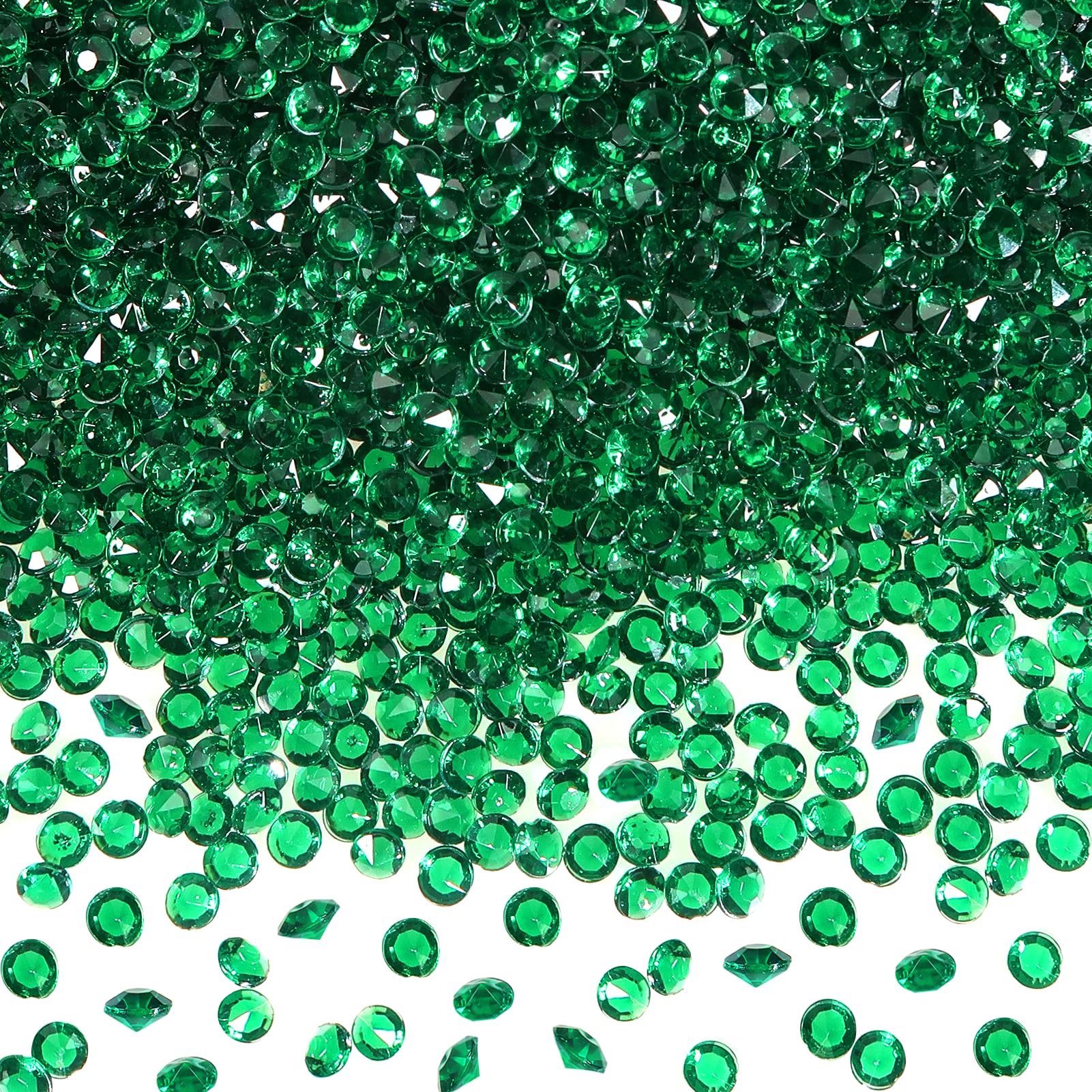 TOAOB 5000pcs Dark Green Table Scatter Crystals Acrylic Diamonds Rhinestones 4.5mm for Table Decorations Wedding Decoration Bridal Shower Decoration