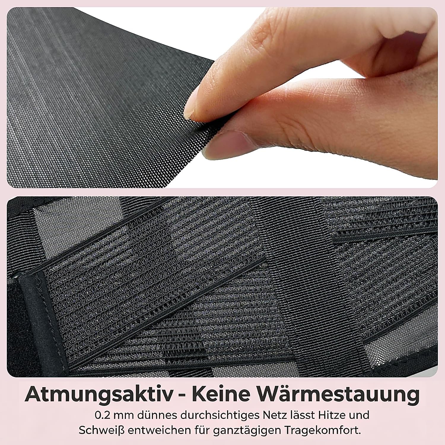cybryeh Ultra-atmungsaktive und dünne Rückenstütze bei Rückenschmerzen im unteren Rücken – leichter, verstellbarer Rückenstützgürtel für Damen und Herren