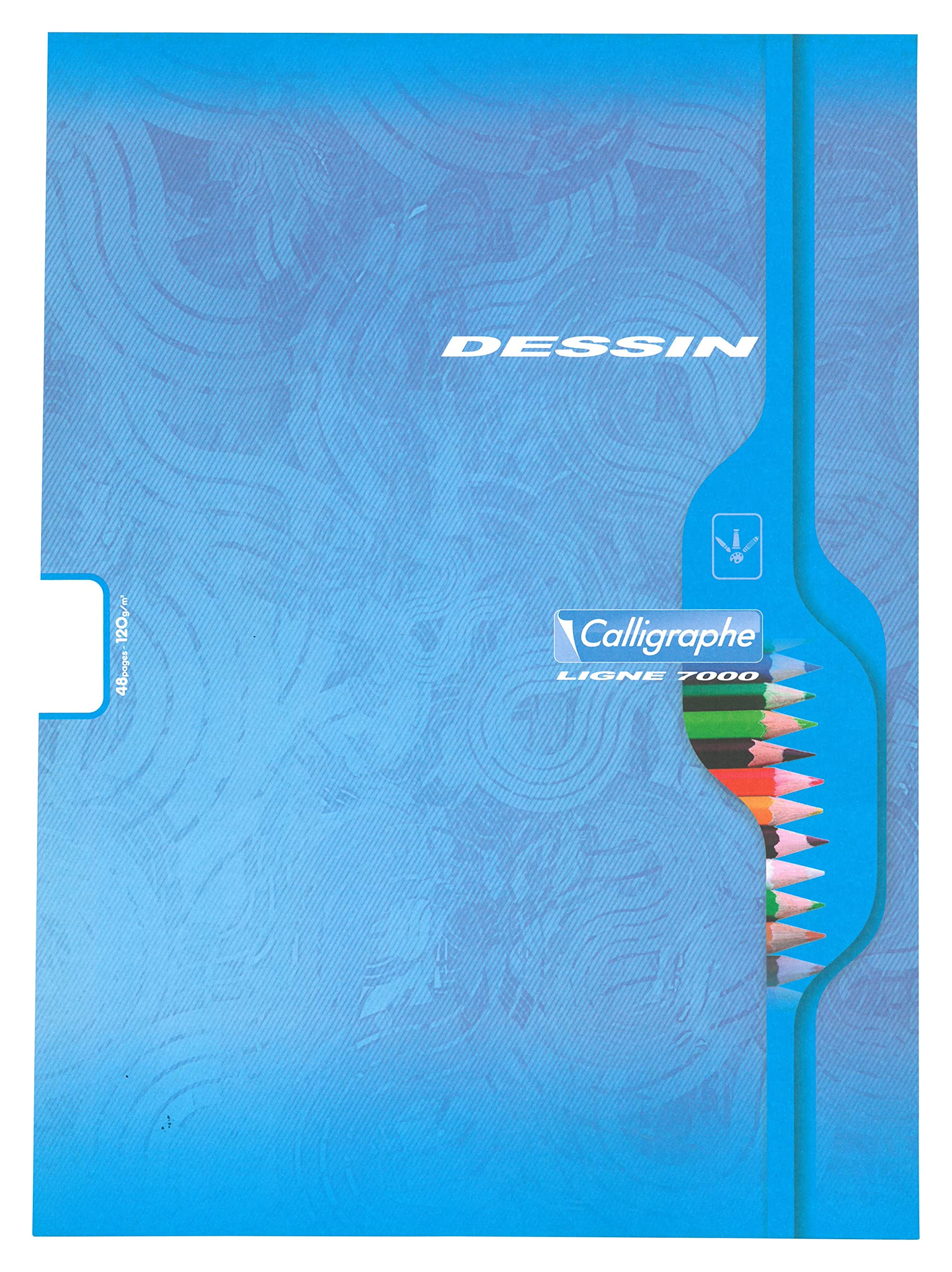 Calligraphe 7554C Set of 10 Drawing Notebooks (a Clairefontaine Brand), 24x32 cm, 48 Plain White Pages, 120 g Drawing Paper - Image 2
