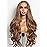 GORGIUS Chocolate Brown Wig Put On Go Glueless Loose Wave Wigs for Women 180% Density Auburn Chestnut Brown Hair Wig Colored Pre Plucked with Natural Hairline 26 Inch A6 Fiber Remy Human Hair Blend