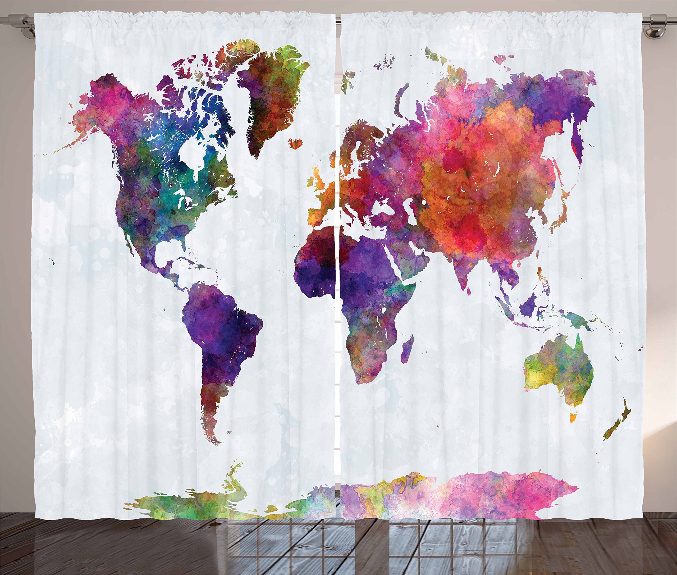 World Map Bedroom Curtains – Curtains & Drapes