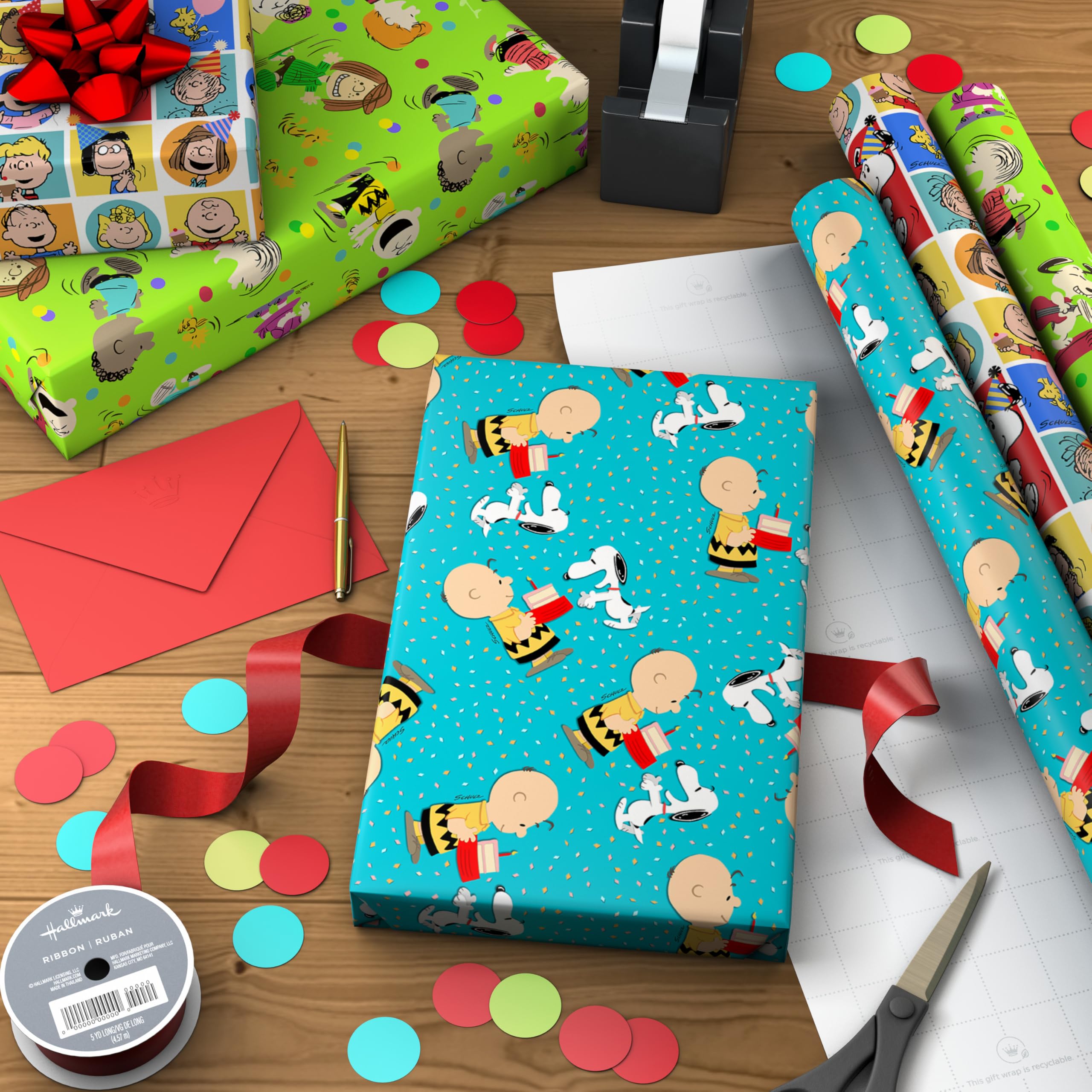 Amazon.co.jp: Hallmark (ホールマーク) PEANUTS ラッピングペーパー