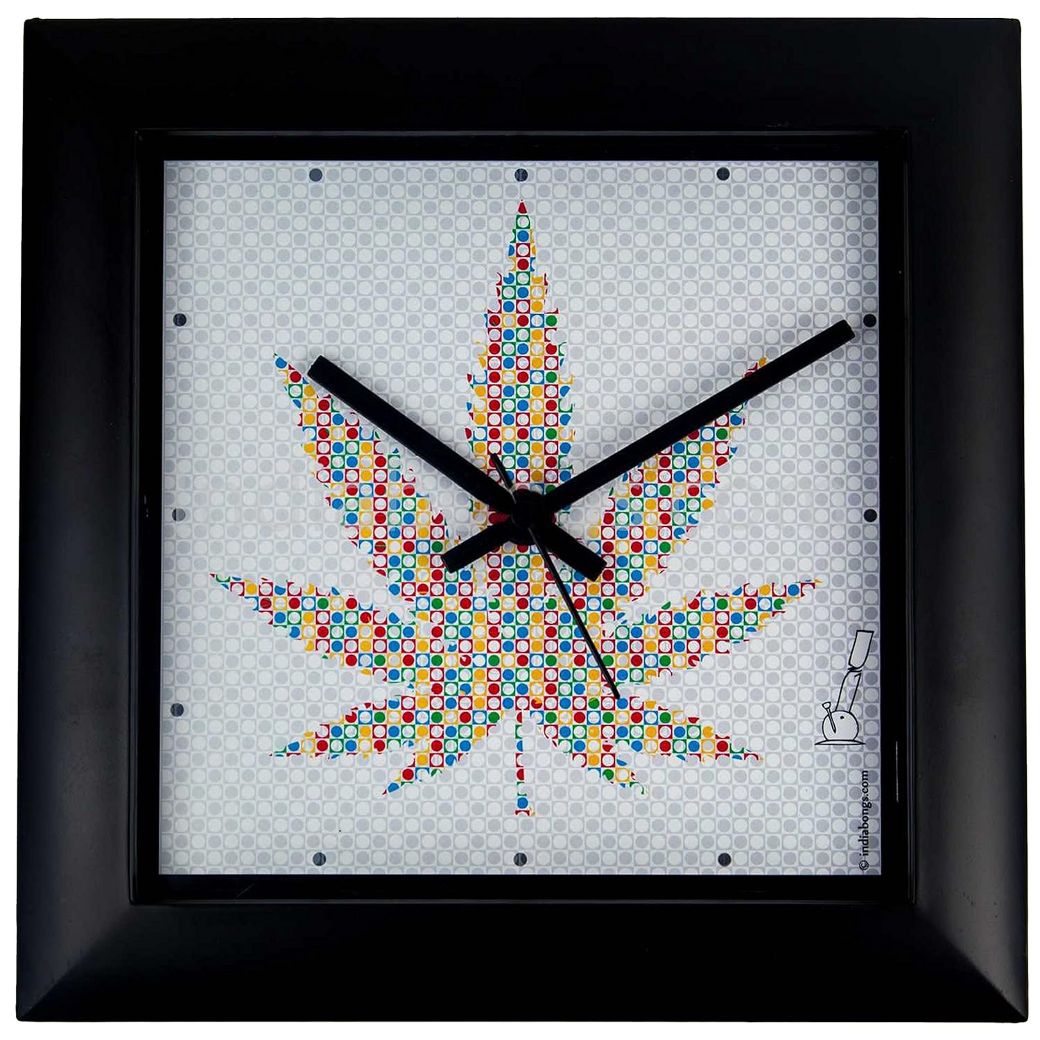 Buy India Bongs Trippy Marijuana Leaf Wall Clock Online at Low Prices