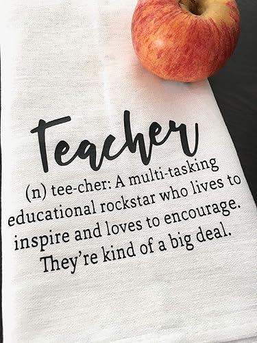 Miniatura 7 de Handmade Teacher Kitchen Towel - Definition of a Teacher - 100% Cotton Hand Towel for Teacher Appreciation - 28x28 Inch Perfect Teacher Gifts from