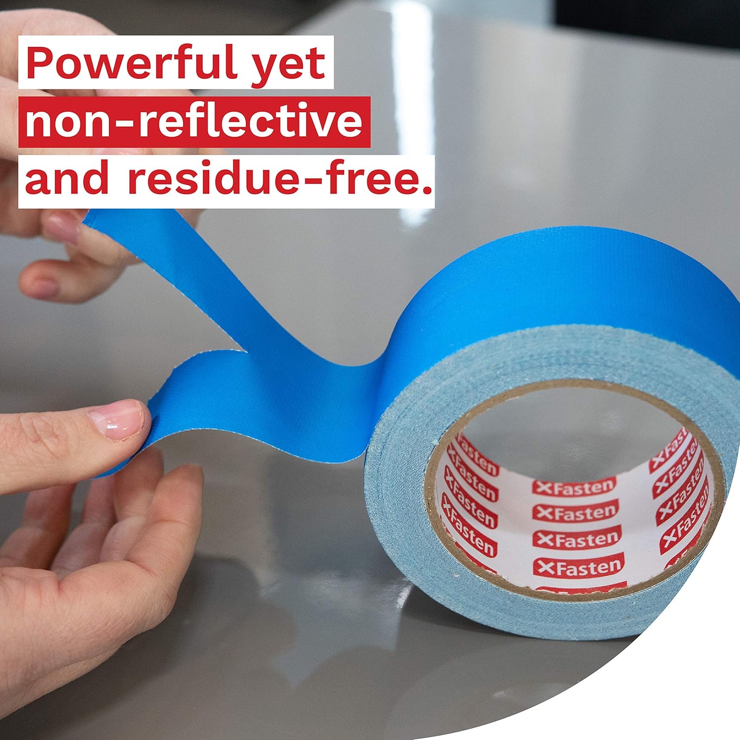 XFasten Professional Grade Gaffer Tape, 2 Inch x 30 Yards (Blue), Colored Gaffer Floor Tape for Cables, Photography, Stage Arrangement, and Interior Design : Industrial & Scientific