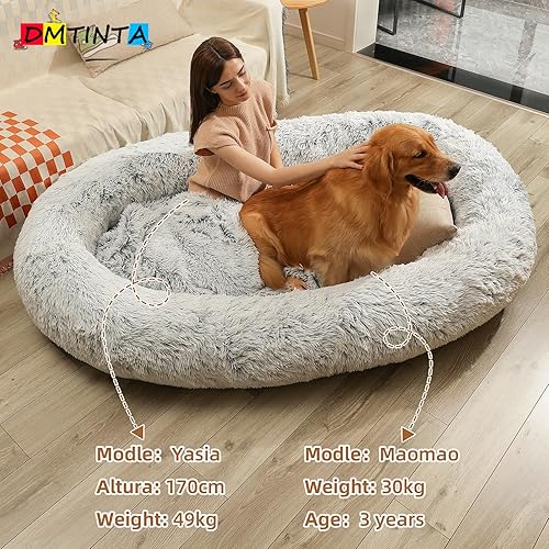 Miniatura 3 de Cama grande para perros de 71 pulgadas de largo x 45 pulgadas de ancho x 12 pulgadas de alto, para perros grandes, cama gigante para perros de