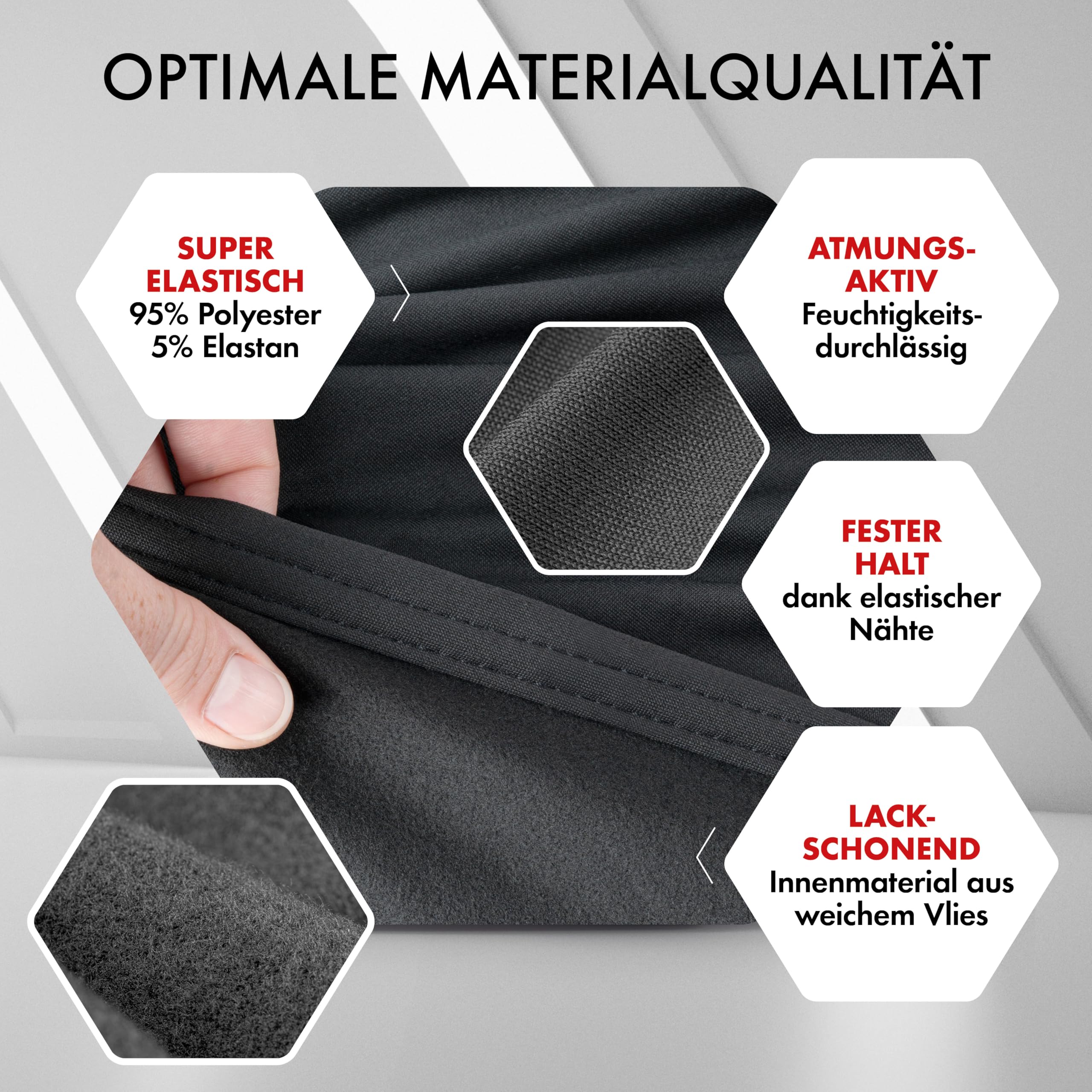 WALSER Premium Abdeckung Auto Indoor Stretch Plus Qualitätssieger Sehr Gut* Autoabdeckung Winter Autogarage Abdeckung Autoplane Winter Autogarage Abdeckung Winter Auto Abdeckplane Größe 3 anthrazit