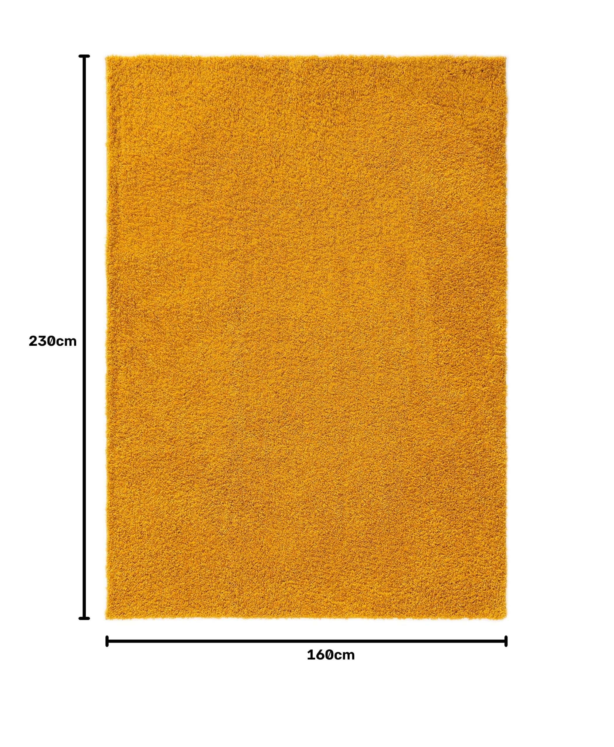 benuta Basic Tapis Poils Long Soho - Jaune 160x230 cm - Doux Minimaliste - Lavable - Nettoyage Facile - Compatible avec Chauffage au Sol - pour Chambre, Couloir, Salle à Manger