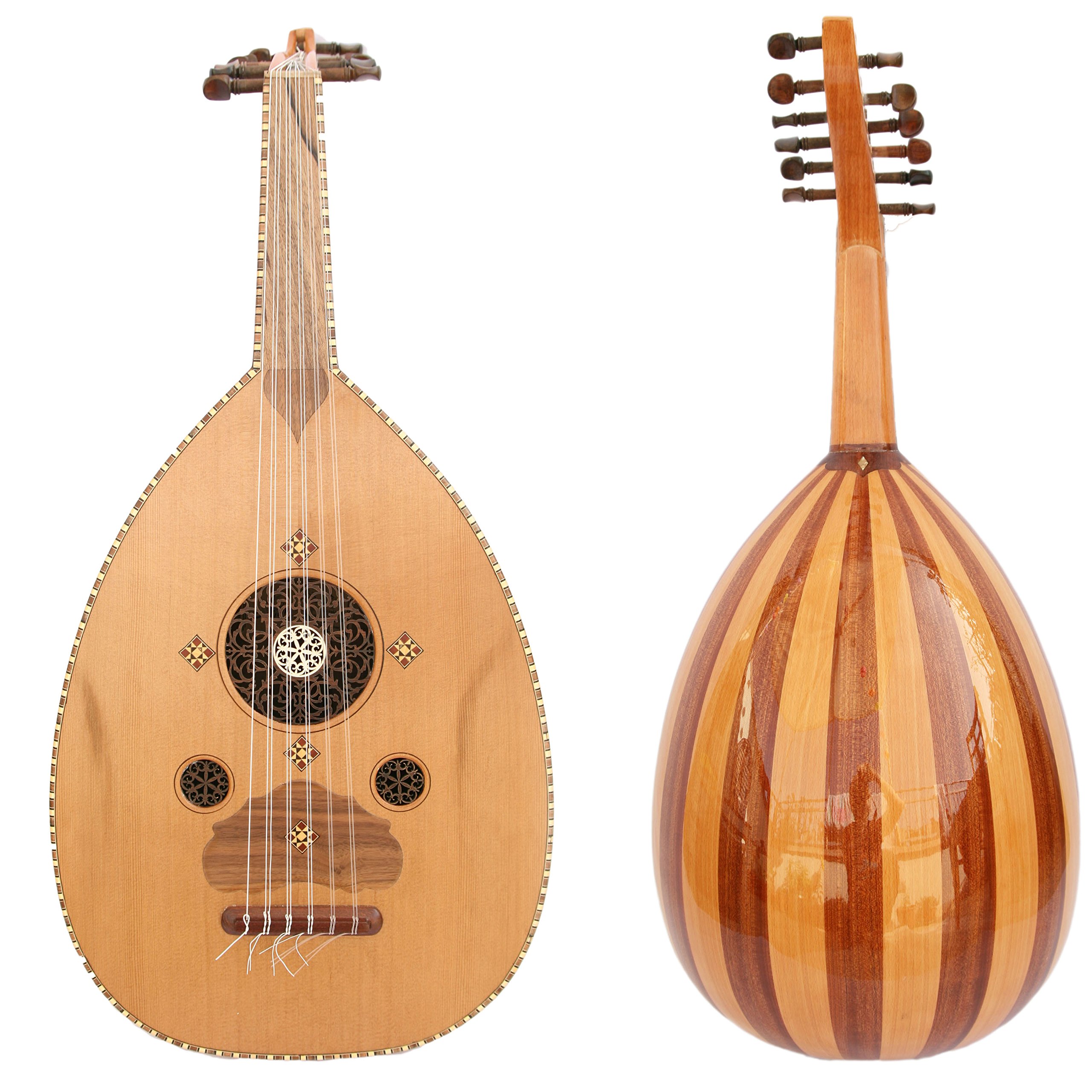 Professional Oud Zeryab Model #2 Nahat Style, with Pyramid 650/11 Strings, Full Luthier Setup included