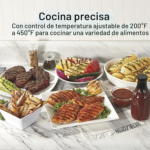 Miniatura 5 de Parrilla de interiores Hamilton Beach 25361 Tapa de acero inoxidable con ventana Plateado