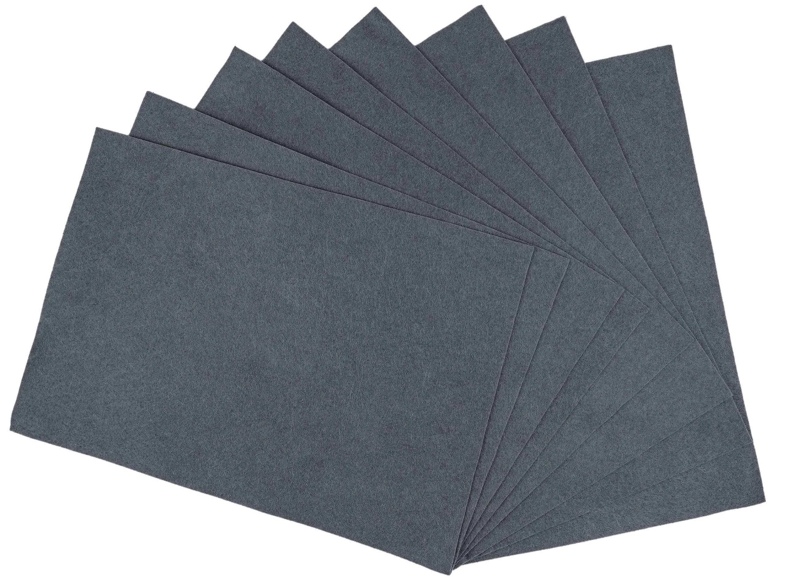Interdruk - Felt Sheets - DIY Textile Fabrics Craft - 8X A4 Sheets - Gray