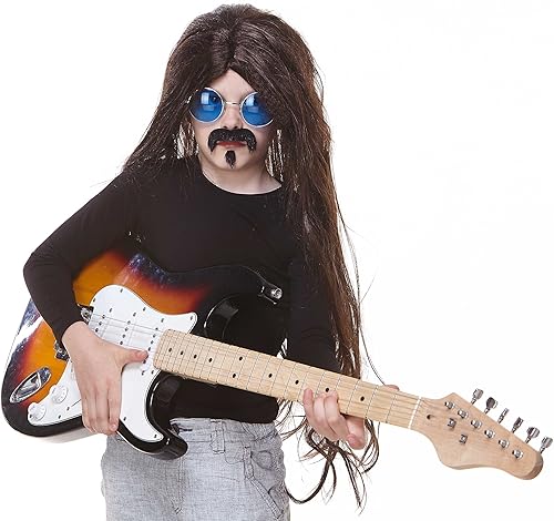 Miniatura 5 de Mustaches Bigote falso autoadhesivo Zappa y barba para niños novedad pelo facial pequeño y sintético accesorio de disfraz para niños color negro