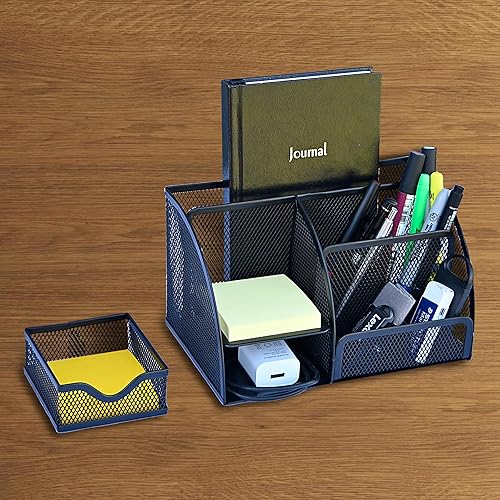 Miniatura 2 de Majestic Goods Organizador, organizador de escritorio de oficina compacto, negro (JM9068B)