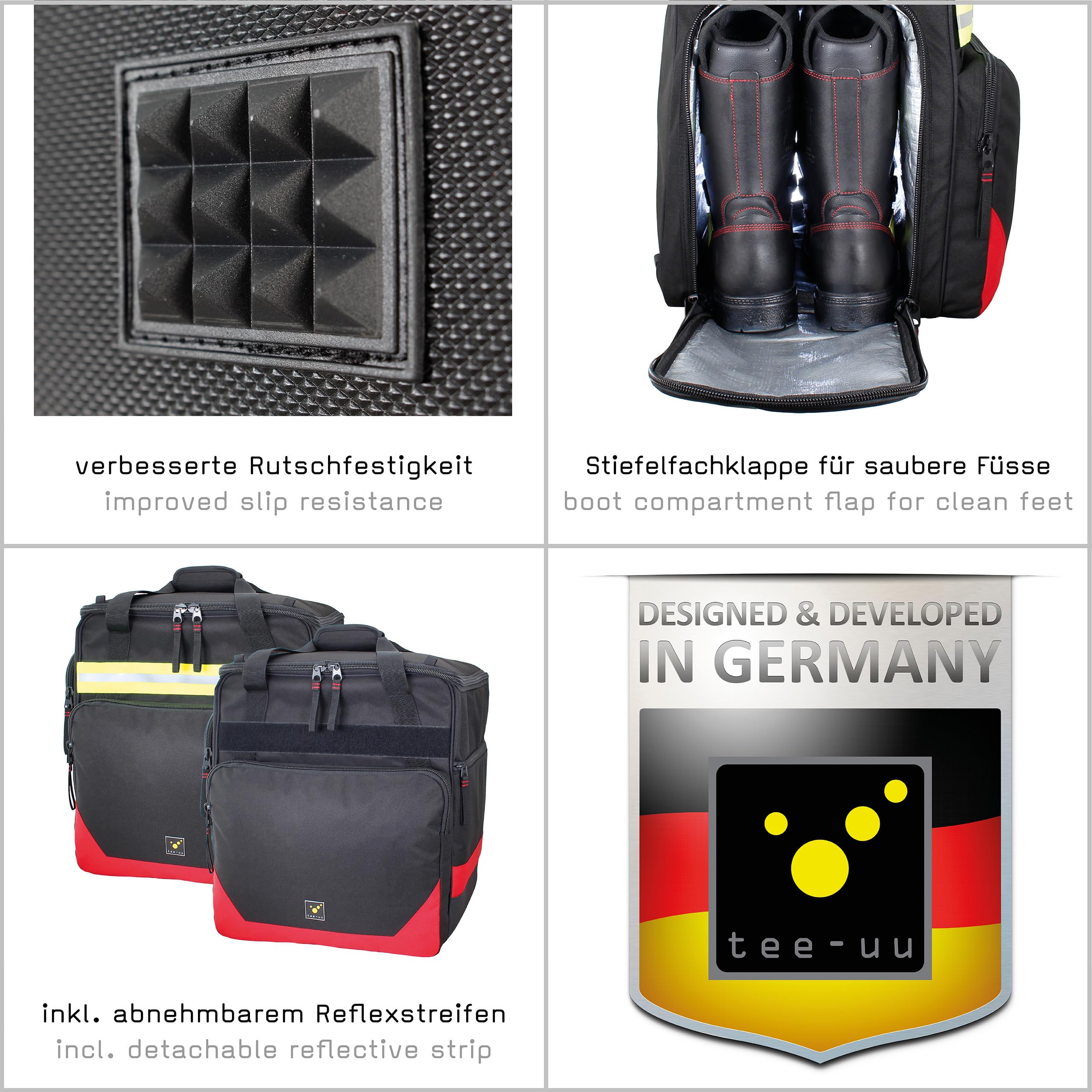 tee-uu EQUIBAG EVO Multifunktionstasche | Verschiedene Varianten | komfortable Rucksacktragefunktion | Helm-Halterung | Stiefelfach | 50 Liter Volumen