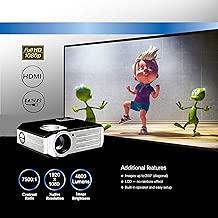 1080P Video Projector 4800 Lumens White Black 1080P Video Projector 4800 Lumens White Black