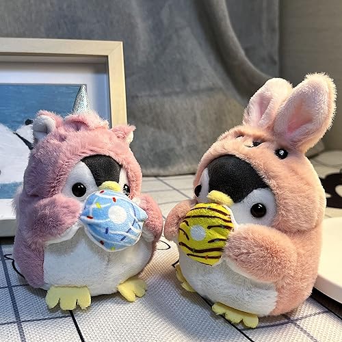 Miniatura 2 de 2 llaveros de felpa kawaii pequeños animales de peluche, llavero de pingüino, bonitos llaveros para mochilas, animales kawaii. (F)