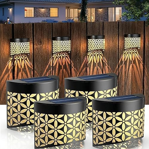 Luces solares de pared, lámpara de pared LED impermeable con sensor de movimiento, iluminación de seguridad exterior alimentada por energía solar