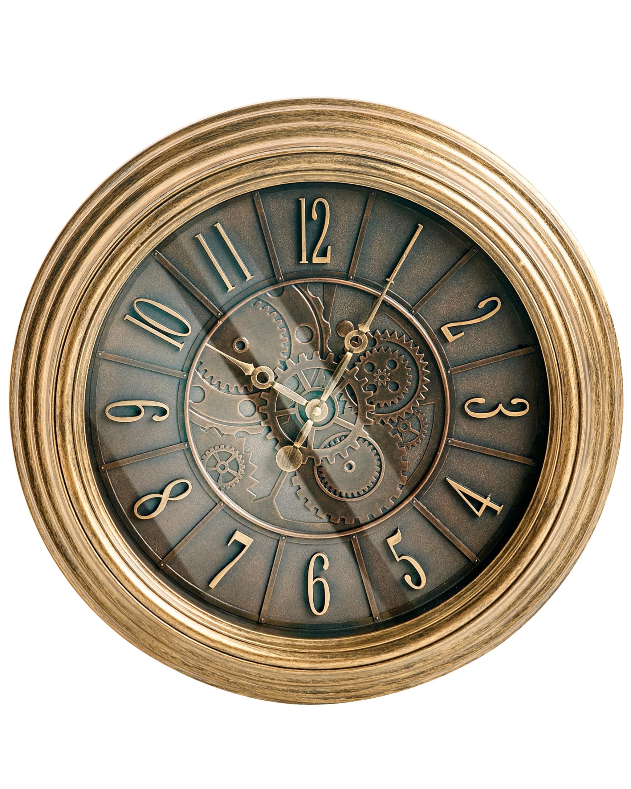 Horloge murale dorée pour illuminer le salon avec le style Beliani Caudete