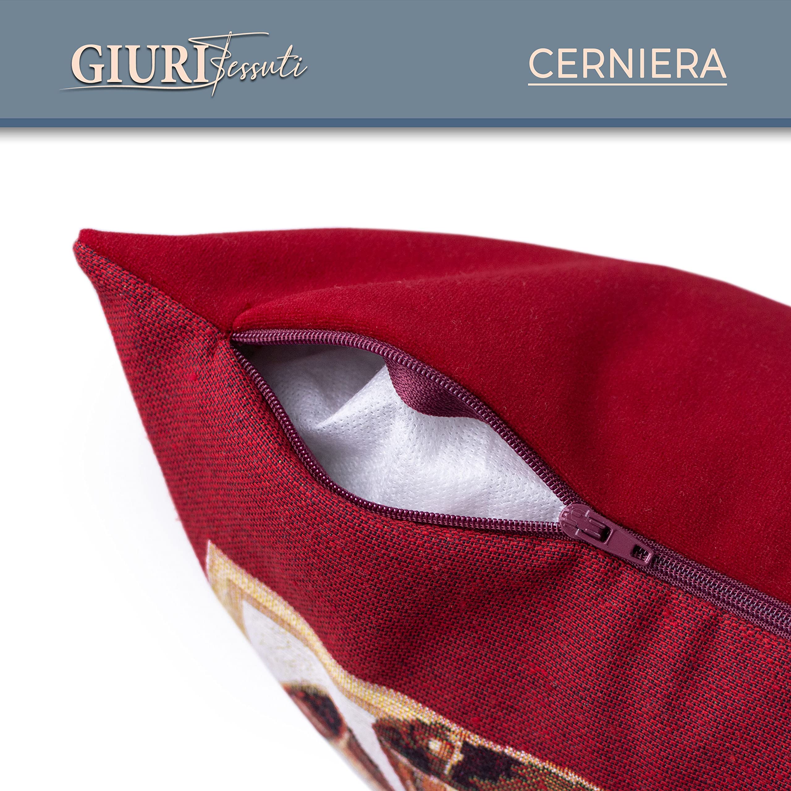 Buy GIURI TESSUTI - Federa Cuscino Natalizio 45x45cm Con