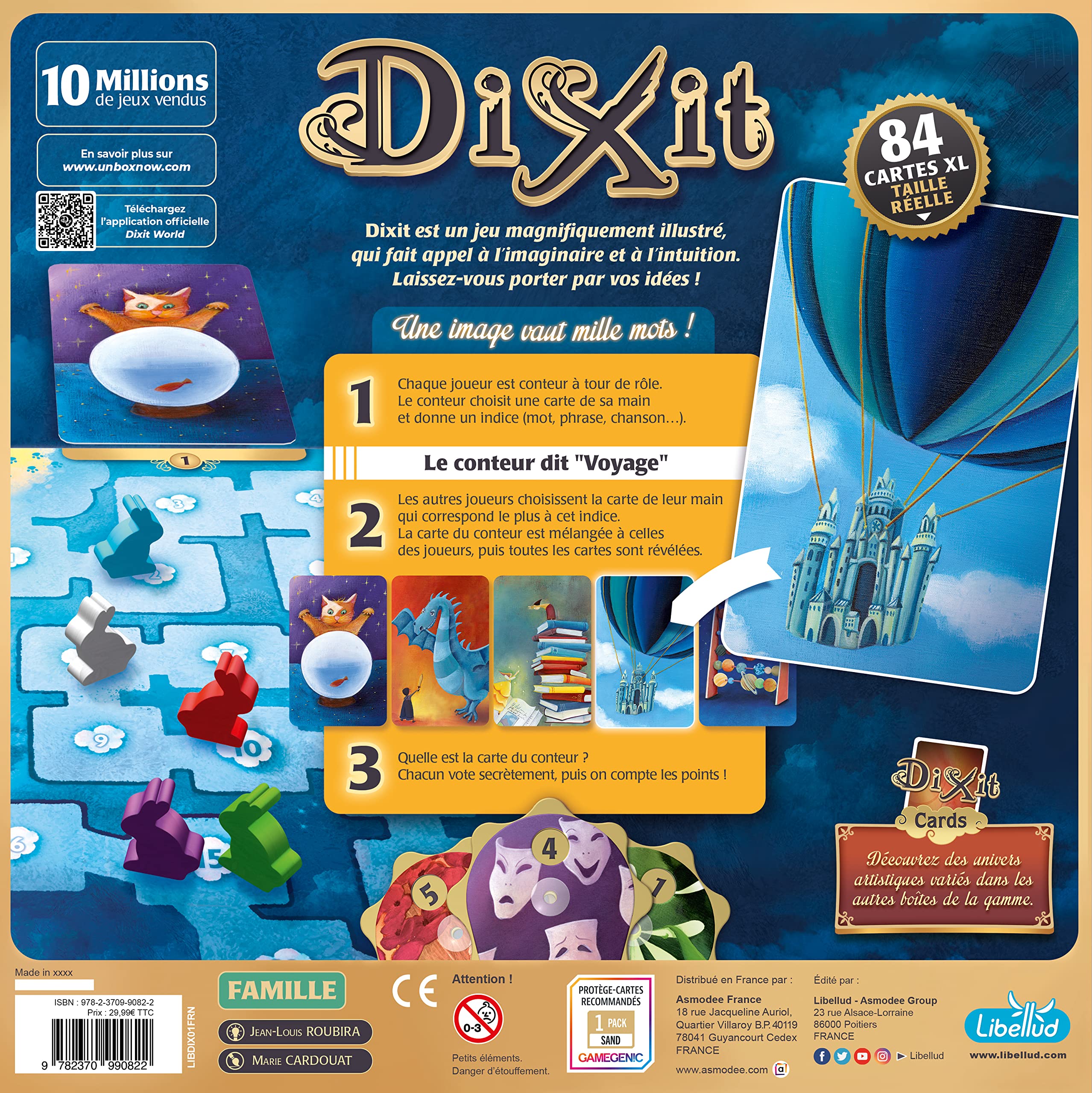 Asmodee Dixit Une Image Vaut Mille Mots Jeu de Société 8 Ans As d'or Imagination 3-8 Joueurs 30 Min