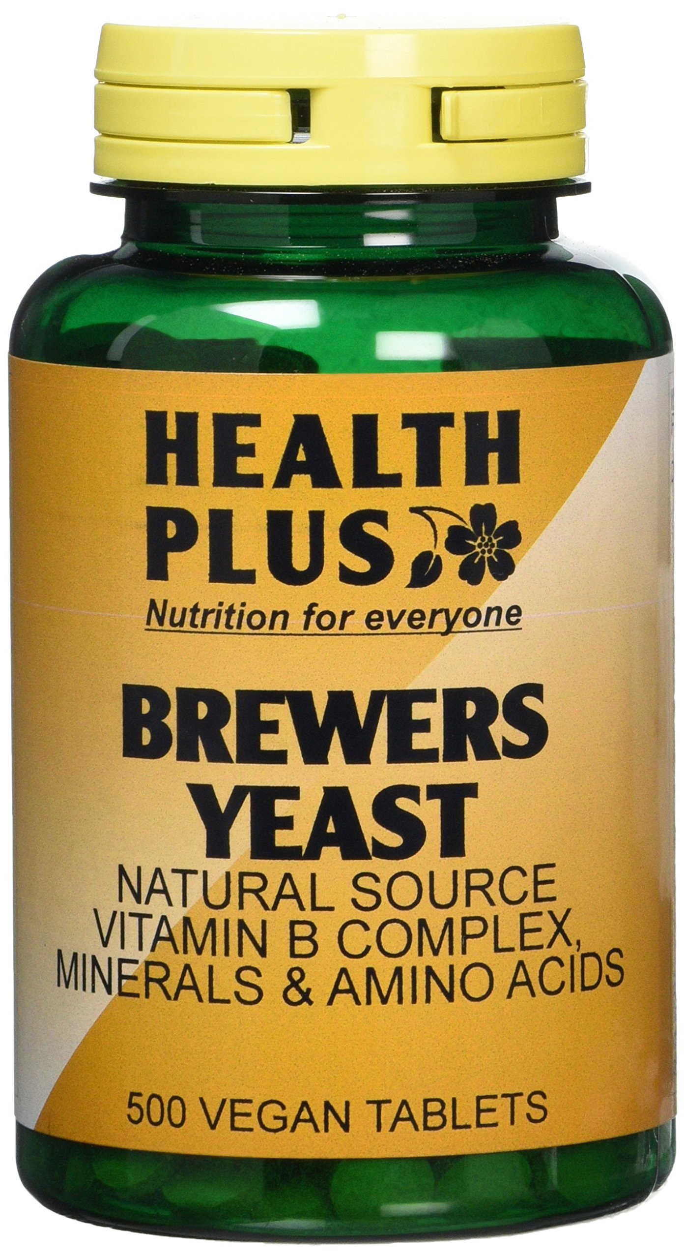 Health Plus Brewers Yeast 300mg Vitamin B Supplement - 2 X Packs Of 500 Tablets, total 1000 Tablets (Pack of 2)