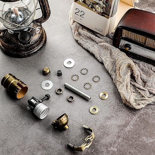 Miniatura 6 de Zonon Juego de 2 piezas de reparación de lámpara de pie, piezas de lámpara con cable de 12 pies y enchufe de 3 vías, juego completo de accesorios