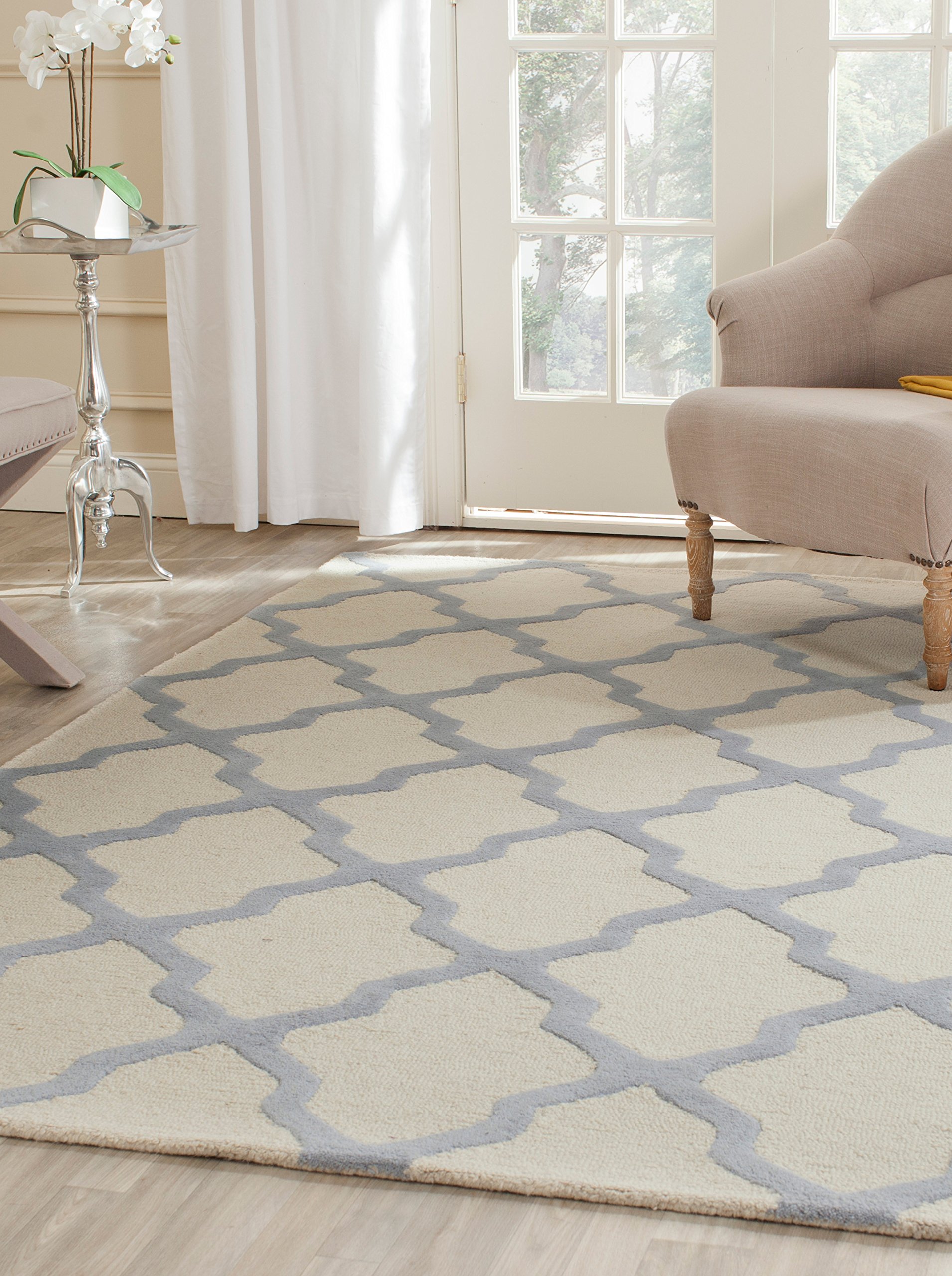 SAFAVIEH Teppich Cambridge Collection – Kurzflorig, Hellblau/elfenbein, 76x244 Cm – Für Wohnzimmer, Schlafzimmer, Esszimmer