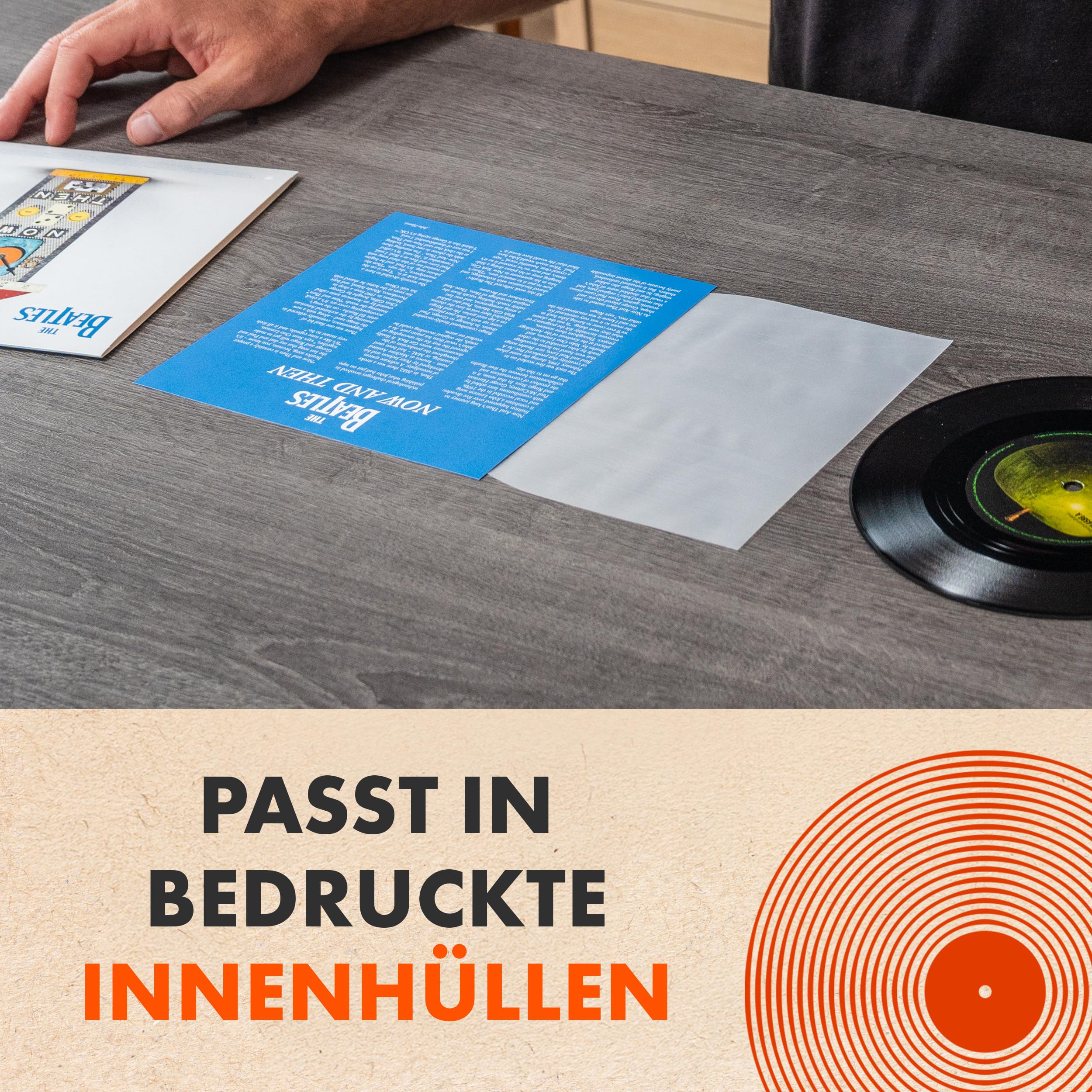 SPINCARE 25x 7 Zoll Dynamic Single antistatische Innenhüllen für Vinyl | Abgerundetem Rand archivfeste HDPE Vinyl Innenhüllen für 7 Zoll 45 RPM Singles