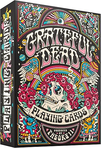 theory11 Baraja prémium de cartas Grateful Dead con ilustraciones icónicas temáticas de bandas