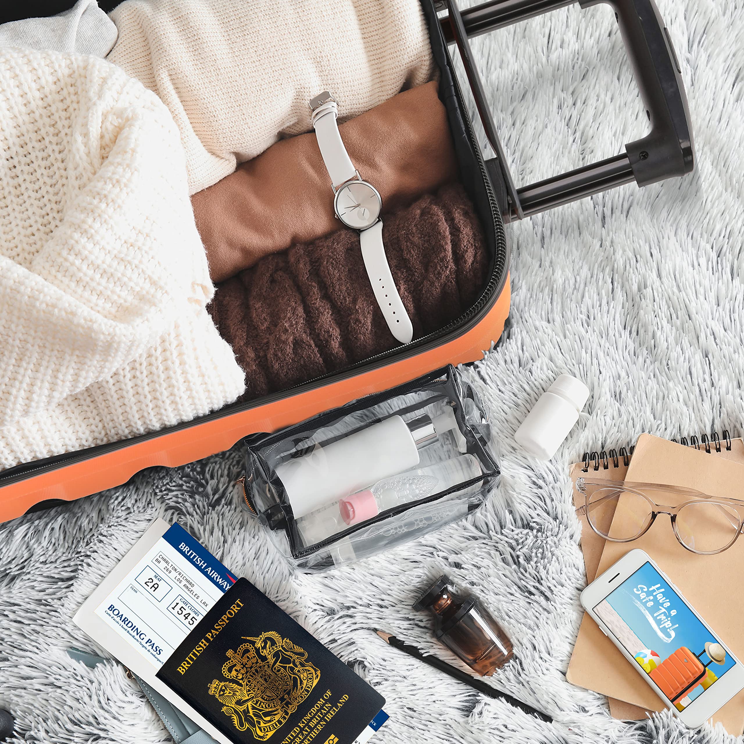 Flight Knight Cabin Suitcase 55x40x20 Ryanair Priority, EasyJet, Jet2 Lightweight Small Durable 4-Wheel Cabin Case, Carry-On for Over 60 Airlines, Hard Shell, 10kg Hand Luggage Bag (55 x 40 x 20 cm)