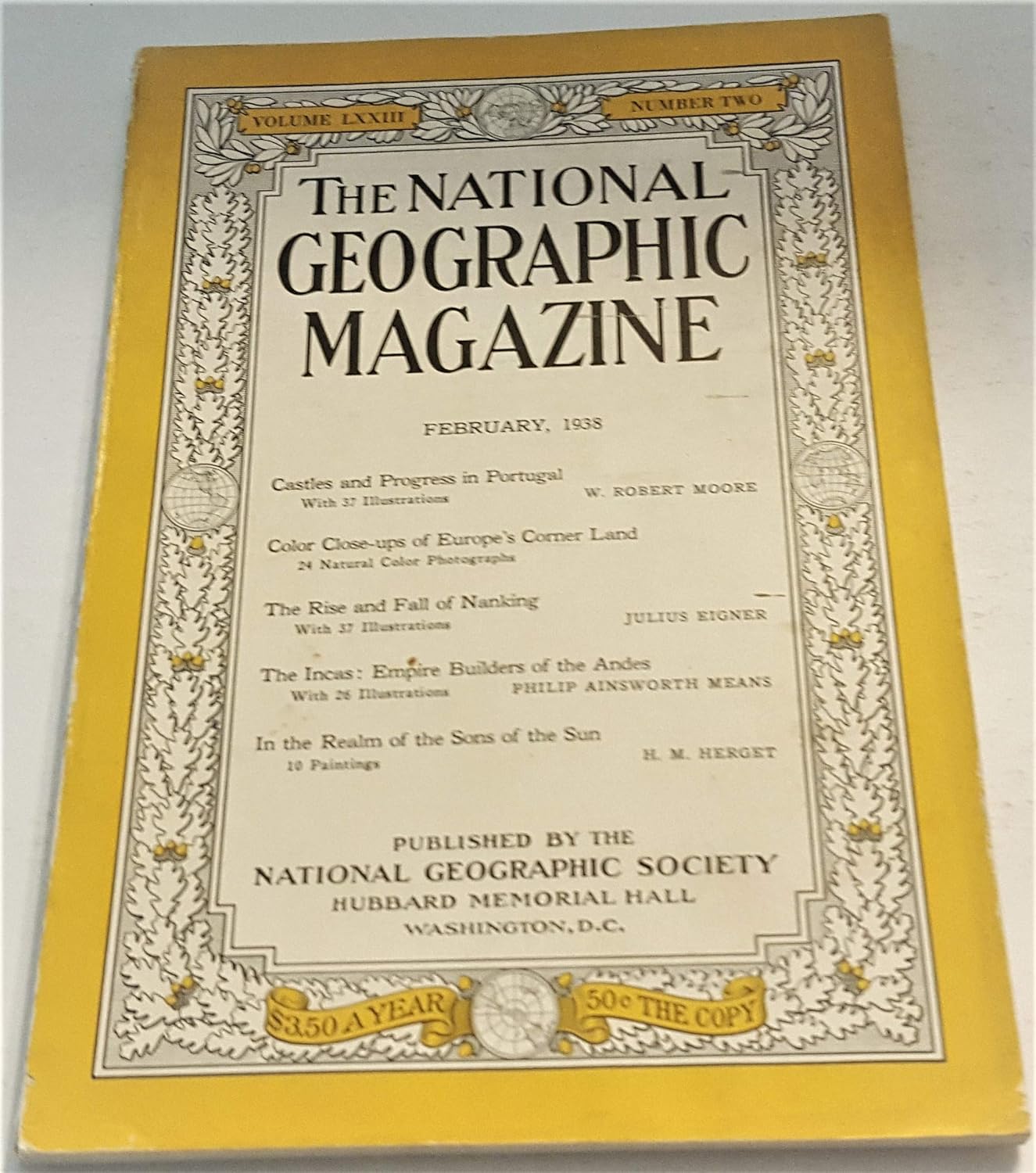 NATIONAL GEOGRAPHIC MAGAZINE, FEBRUARY, 1938 [ENTIRE ISSUE] Books