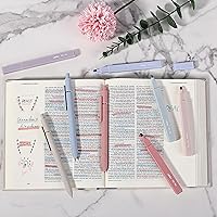 Vista 4 de Mr. Pen Aesthetic Gel Pens & Highlighters No Bleed, 10 Pack - Morandi Color Bible Pens, Black Ink
