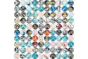 PH PandaHall glass round flatback beads for jewelry making leaf wave cabochon