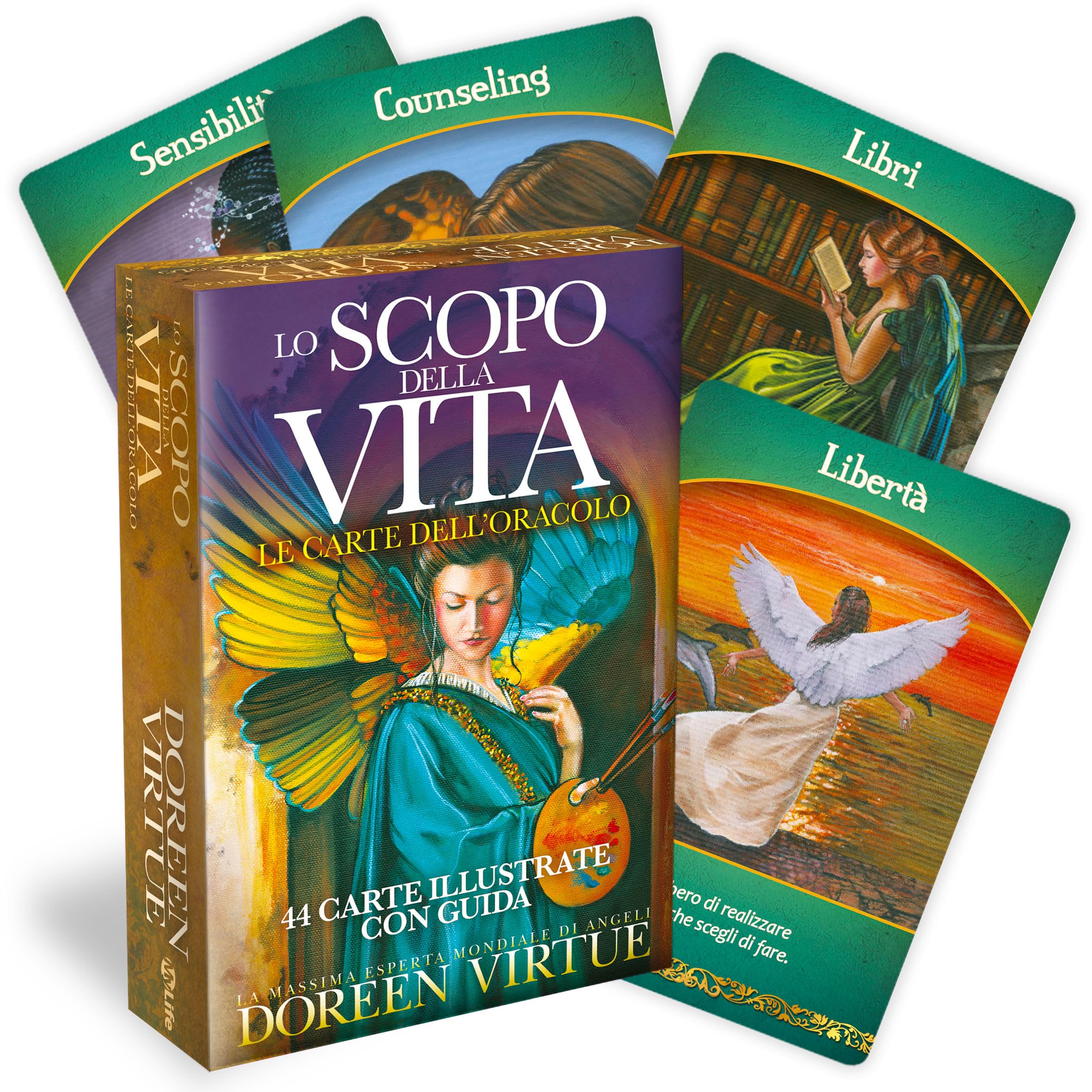 Lo Scopo Della Vita. Le Carte dell'Oracolo. 44 Carte con Guida per la Lettura e l'Interpretazione dei Simboli
