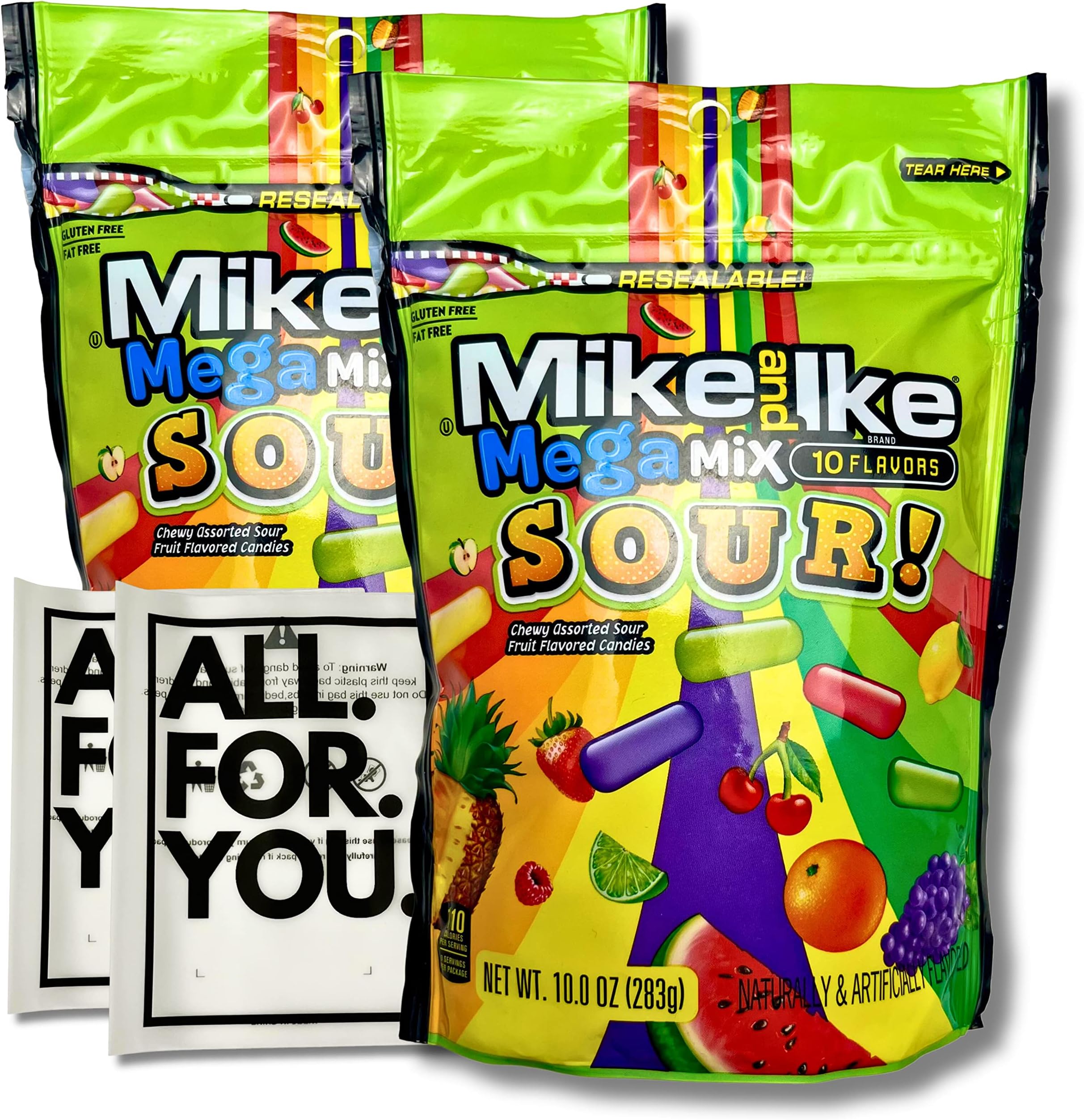 Amazon.com: Mike and Ike Mega Mix Sour Candy - Total 20 oz - 10 oz (2 ...